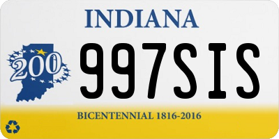 IN license plate 997SIS