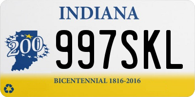 IN license plate 997SKL