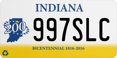 IN license plate 997SLC