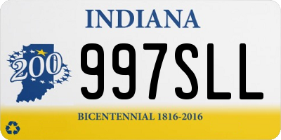 IN license plate 997SLL