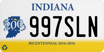 IN license plate 997SLN