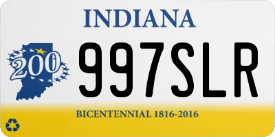 IN license plate 997SLR