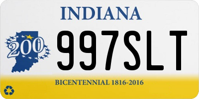 IN license plate 997SLT