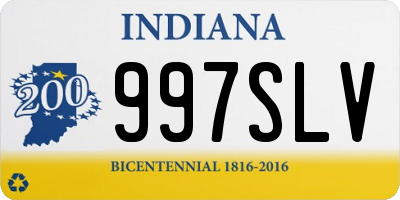 IN license plate 997SLV