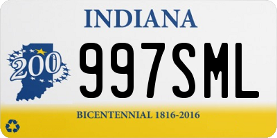 IN license plate 997SML