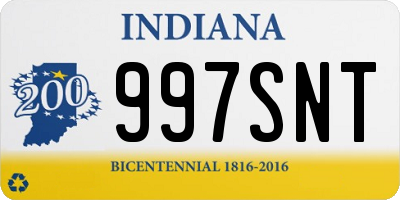 IN license plate 997SNT