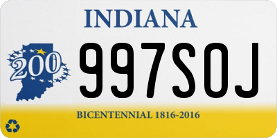 IN license plate 997SOJ