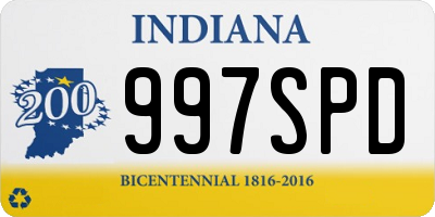 IN license plate 997SPD