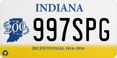 IN license plate 997SPG