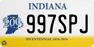 IN license plate 997SPJ