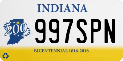 IN license plate 997SPN