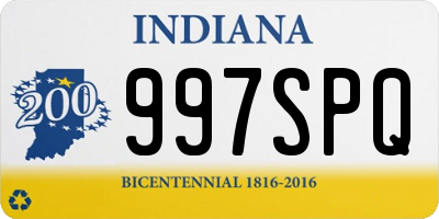 IN license plate 997SPQ