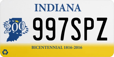 IN license plate 997SPZ