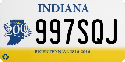 IN license plate 997SQJ