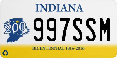 IN license plate 997SSM