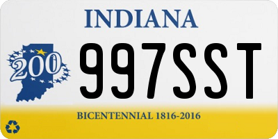 IN license plate 997SST