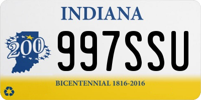 IN license plate 997SSU