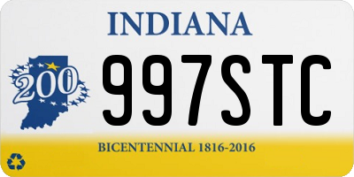 IN license plate 997STC