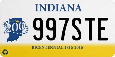 IN license plate 997STE