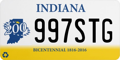 IN license plate 997STG