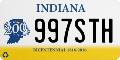 IN license plate 997STH