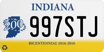 IN license plate 997STJ