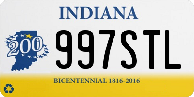 IN license plate 997STL