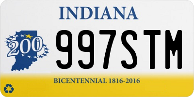 IN license plate 997STM