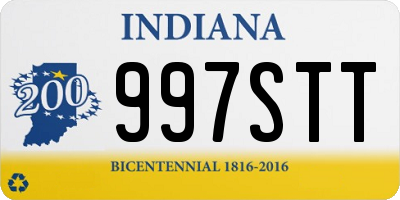 IN license plate 997STT