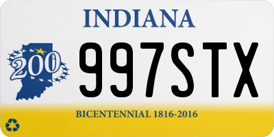 IN license plate 997STX