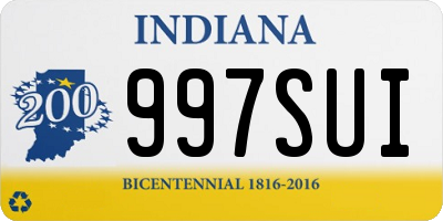 IN license plate 997SUI