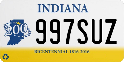 IN license plate 997SUZ