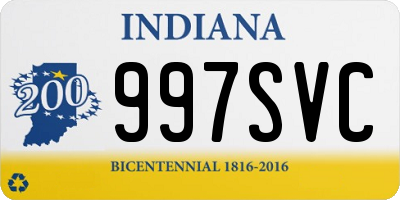 IN license plate 997SVC