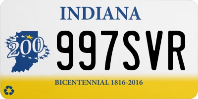 IN license plate 997SVR