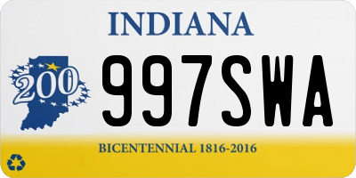 IN license plate 997SWA