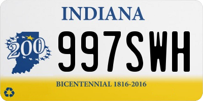 IN license plate 997SWH