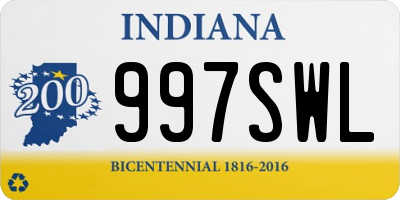 IN license plate 997SWL