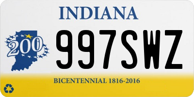 IN license plate 997SWZ