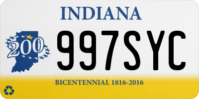 IN license plate 997SYC