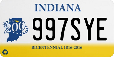 IN license plate 997SYE