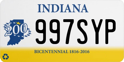 IN license plate 997SYP