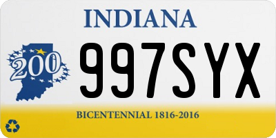 IN license plate 997SYX