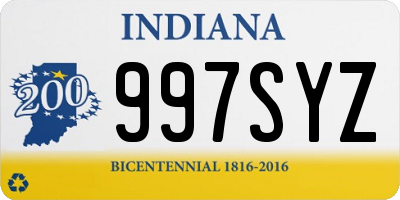 IN license plate 997SYZ