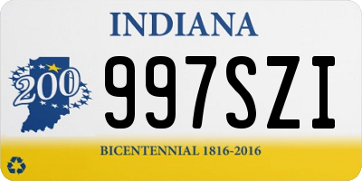 IN license plate 997SZI