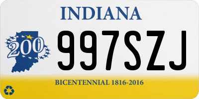 IN license plate 997SZJ