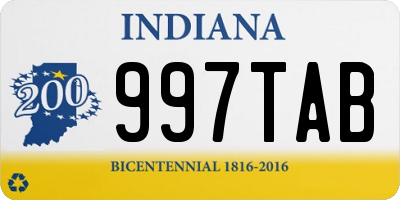 IN license plate 997TAB