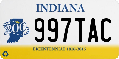 IN license plate 997TAC