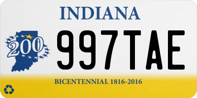 IN license plate 997TAE