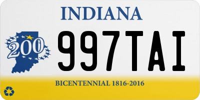 IN license plate 997TAI