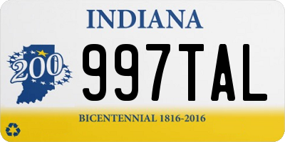 IN license plate 997TAL